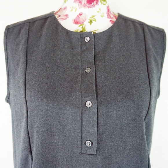 JAMES PERSE | Sleeveless Henley Shell Shirt - Picture 3 of 8